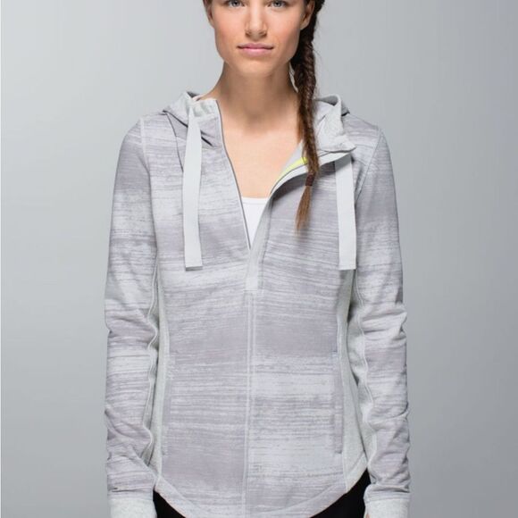 lululemon athletica Tops - Lululemon Athletica Gray Zippered Fitted Hoodie